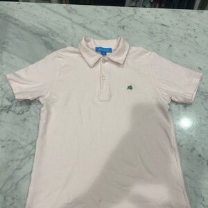 J. Bailey Boys 12 Light Pink & white micro stripe Polo Shirt. 100% cotton super